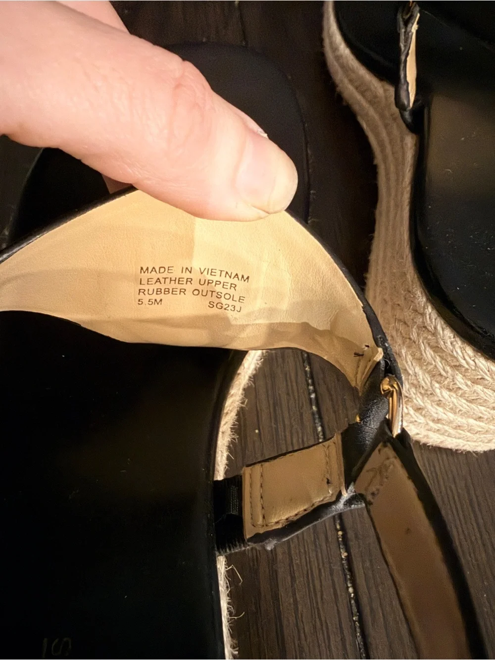 Michael Kors Black and Gold Kids Thong Sandals with MK Emblem